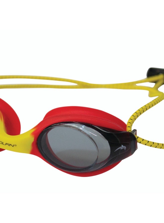 Dolfin Bungee Racer Multicolor Swim Goggle Experience clear vision and a secure, adjustable fit with the Bungee Racer Swim Goggle. Low-profile, leak-resistant, and perfect for training or competition. - Image 4